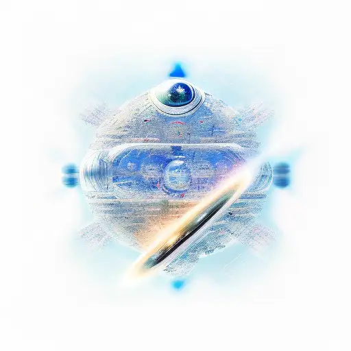starship in the space tattoo design idea