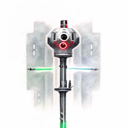 Star wars lightsaber battle tattoo design idea