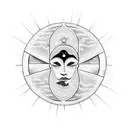 Sun and Moon tattoo design idea