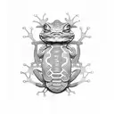 gecko, gears and AI tattoo design idea