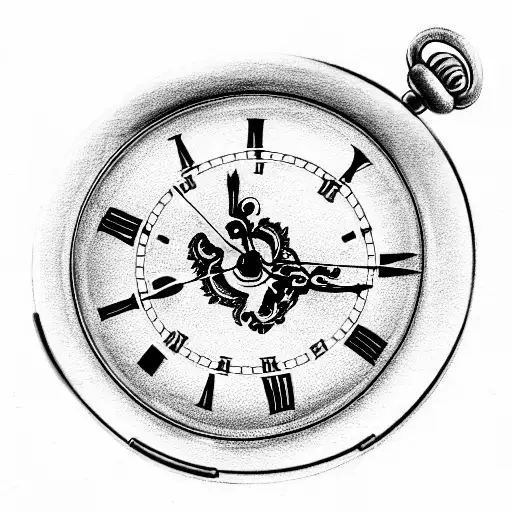 Pocket Watch tattoo design idea
