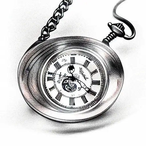 Pocket Watch tattoo design idea