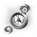 grandfather clock tattoo design idea