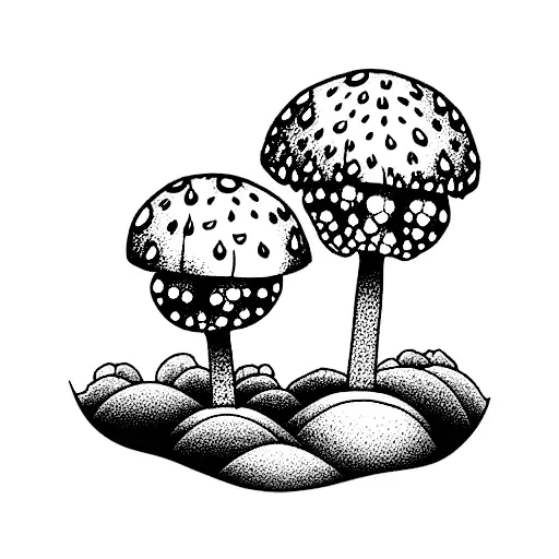 fly agaric tattoo design idea
