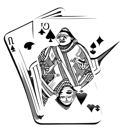 Joker playing card b tribute tether tattoo design idea