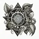 alpha and omega tattoo design idea