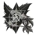 alpha and omega tattoo design idea