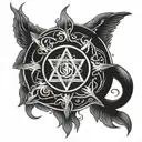 alpha and omega tattoo design idea