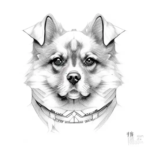 pagan dog tattoo design idea