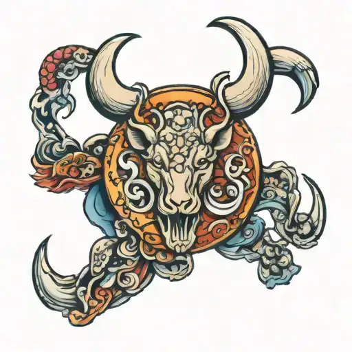 US Navy and Bull and IHS tattoo design idea