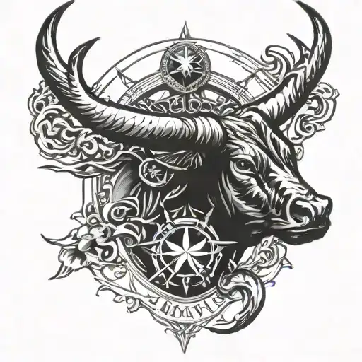 US Navy and Bull and IHS tattoo design idea