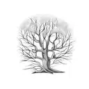 medieval tree tattoo design idea