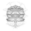 medieval tree tattoo design idea