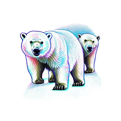 polar bear ship crew tattoo design idea