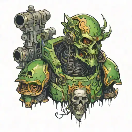 death guard terminator tattoo design idea
