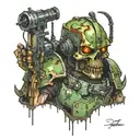 death guard terminator tattoo design idea