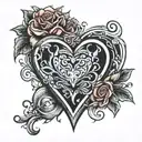 Herz tattoo design idea