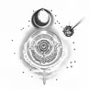 Atom bomb  tattoo design idea