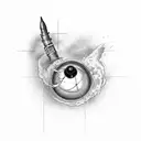 Atom bomb  tattoo design idea