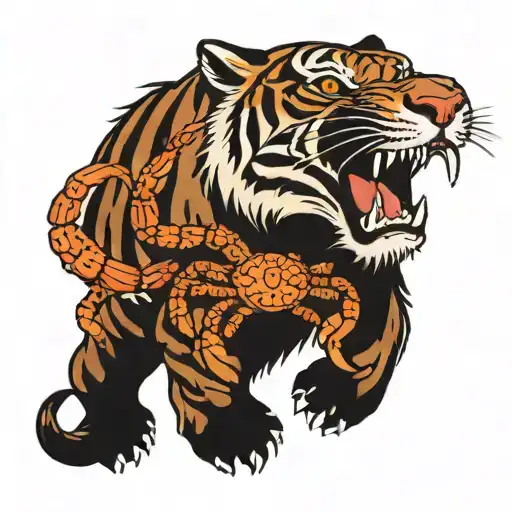 1998 date of birth with tiger head and crab beside tattoo design idea