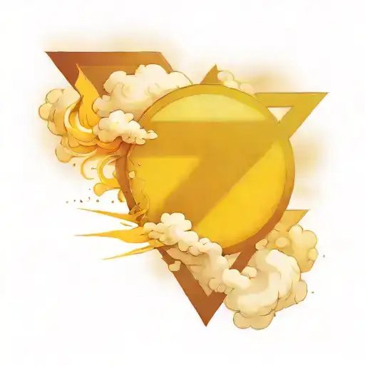 the flash and superman logo with clouds tattoo design idea