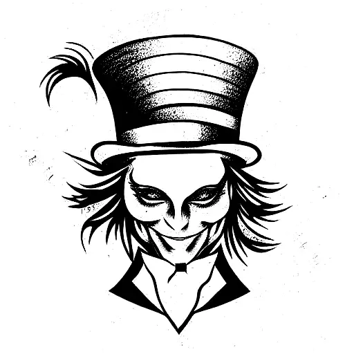 mad hatter  tattoo design idea