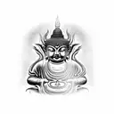 buddha dragon tattoo design idea