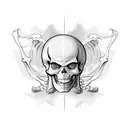 Skeleton drinking beer tattoo design idea