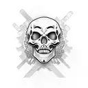 skeleton drinking beer tattoo design idea