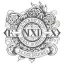 roman numerals dec 10 1969 and strength text underneath and infinity  tattoo design idea