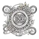 roman numerals dec 10 1969 and strength text underneath and infinity  tattoo design idea