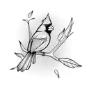 Cardinal tattoo design idea