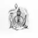 London 1800s dark cobbled tattoo design idea