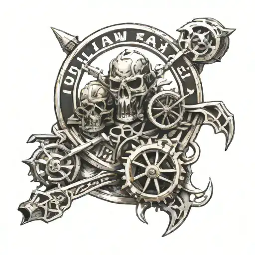 outlaw triathlon symbol incorporated tattoo design idea