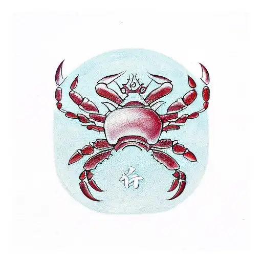 simple zodiac crab   tattoo design idea