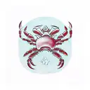 simple zodiac crab   tattoo design idea