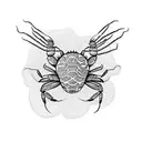 simple zodiac crab   tattoo design idea