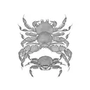 simple zodiac crab   tattoo design idea