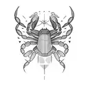 simple zodiac crab   tattoo design idea