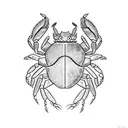 simple zodiac crab   tattoo design idea