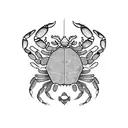 simple zodiac crab   tattoo design idea