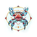 zodiac cancer crab   tattoo design idea