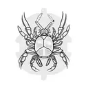 zodiac cancer crab   tattoo design idea