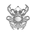 cancer crab tattoo design idea