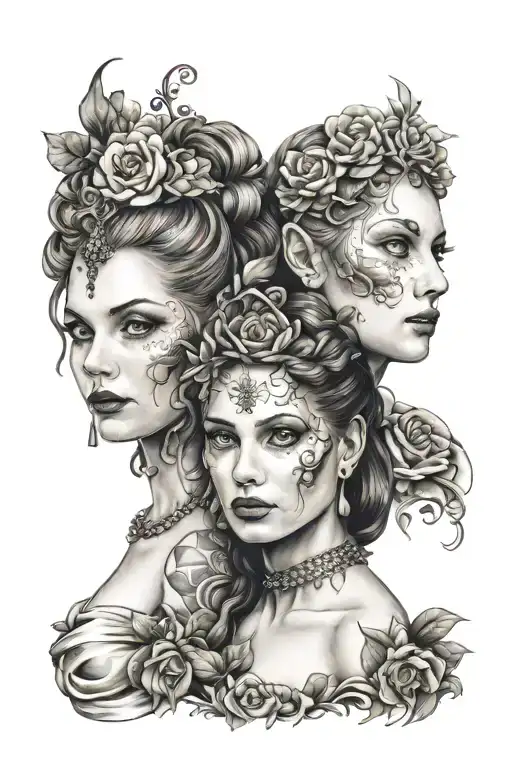sisters od fate tattoo design idea