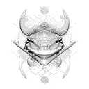 Cyber-Tech Alligator tattoo design idea