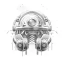 cyber warrior  tattoo design idea