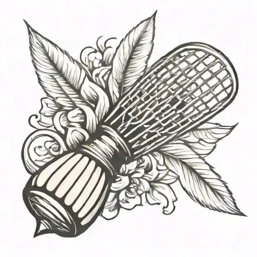 badminton shuttlecock tattoo design idea