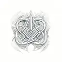 Medical Caduceus interwoven with handicap symbol tattoo design idea