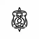 Medical Caduceus interwoven with handicap symbol tattoo design idea